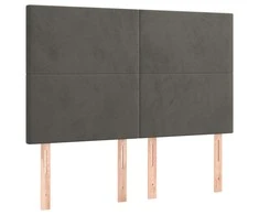 Galvūgaliai, 4vnt., tamsiai pilki, 72x5x78/88cm, aksomas