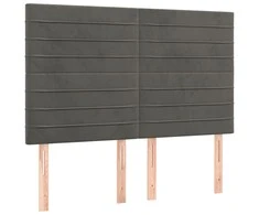 Galvūgaliai, 4vnt., tamsiai pilki, 72x5x78/88cm, aksomas