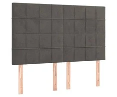 Galvūgaliai, 4vnt., tamsiai pilki, 72x5x78/88cm, aksomas