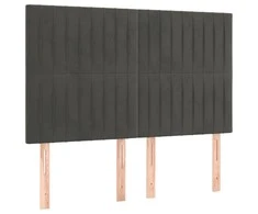 Galvūgaliai, 4vnt., tamsiai pilki, 72x5x78/88cm, aksomas