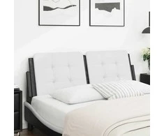Galvūgalio pagalvėlė, balta ir juoda, 140cm, dirbtinė oda