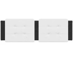 Galvūgalio pagalvėlė, balta ir juoda, 160cm, dirbtinė oda