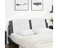 Galvūgalio pagalvėlė, balta ir juoda, 160cm, dirbtinė oda