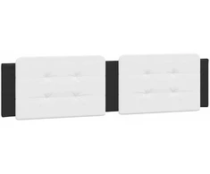 Galvūgalio pagalvėlė, balta ir juoda, 200cm, dirbtinė oda