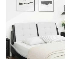 Galvūgalio pagalvėlė, baltas ir juodas, 120cm, dirbtinė oda