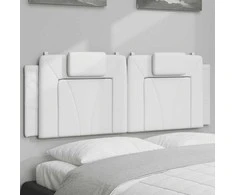 Galvūgalio pagalvėlė, baltos spalvos, 120cm, dirbtinė oda