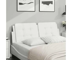 Galvūgalio pagalvėlė, baltos spalvos, 120cm, dirbtinė oda