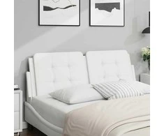 Galvūgalio pagalvėlė, baltos spalvos, 140cm, dirbtinė oda