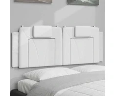 Galvūgalio pagalvėlė, baltos spalvos, 140cm, dirbtinė oda
