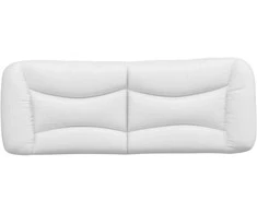 Galvūgalio pagalvėlė, baltos spalvos, 140cm, dirbtinė oda