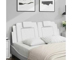 Galvūgalio pagalvėlė, baltos spalvos, 140cm, dirbtinė oda