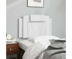 Galvūgalio pagalvėlė, baltos spalvos, 90 cm, dirbtinė oda