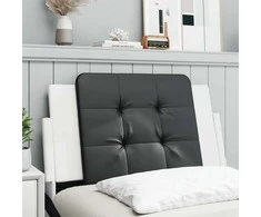 Galvūgalio pagalvėlė, juodas ir baltas, 80cm, dirbtinė oda