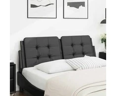 Galvūgalio pagalvėlė, juodos spalvos, 120cm, dirbtinė oda