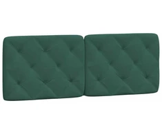 Galvūgalio pagalvėlė, tamsiai žalios spalvos, 120cm, aksomas