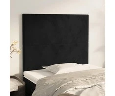 Galvūgalis, 2vnt., juodos spalvos, 100x5x78/88cm, aksomas