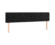 Galvūgalis, 2vnt., juodos spalvos, 100x7x78/88cm, aksomas