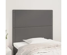 Galvūgalis, 2vnt., pilkos spalvos, 100x5x78/88 cm, dirbtinė oda