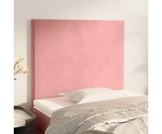 Galvūgalis, 2vnt. rožinės spalvos, 80x5x78/88cm, aksomas