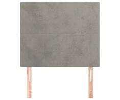 Galvūgalis, 2vnt.,šviesiai pilkos spalvos,100x5x78/88cm,aksomas
