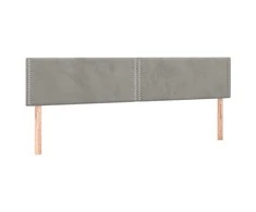 Galvūgalis, 2vnt.,šviesiai pilkos spalvos,100x5x78/88cm,aksomas