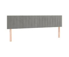 Galvūgalis, 2vnt.,šviesiai pilkos spalvos,90x5x78/88cm, aksomas