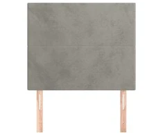Galvūgalis, 2vnt.šviesiai pilkos spalvos, 80x5x78/88cm, aksomas