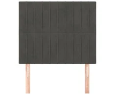 Galvūgalis, 2vnt.,tamsiai pilkos spalvos, 80x5x78/88cm, aksomas