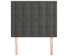 Galvūgalis, 2vnt.,tamsiai pilkos spalvos, 80x5x78/88cm, aksomas