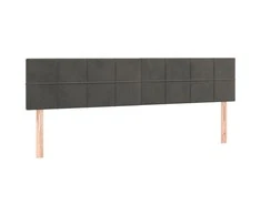 Galvūgalis, 2vnt.,tamsiai pilkos spalvos, 80x5x78/88cm, aksomas