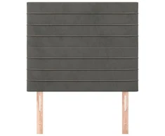 Galvūgalis, 2vnt.,tamsiai pilkos spalvos, 80x5x78/88cm, aksomas
