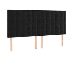 Galvūgalis, 4vnt., juodos spalvos, 80x5x78/88cm, aksomas