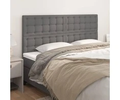 Galvūgalis, 4vnt., pilkos spalvos, 80x5x78/88cm, dirbtinė oda