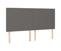 Galvūgalis, 4vnt., pilkos spalvos, 80x5x78/88cm, dirbtinė oda
