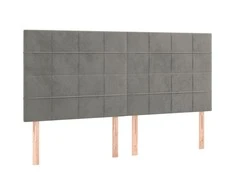 Galvūgalis, 4vnt.,šviesiai pilkos spalvos,100x5x78/88cm,aksomas