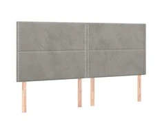 Galvūgalis, 4vnt.,šviesiai pilkos spalvos,100x5x78/88cm,aksomas