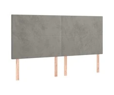 Galvūgalis, 4vnt.,šviesiai pilkos spalvos,90x5x78/88cm, aksomas