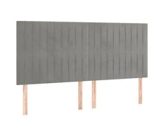 Galvūgalis, 4vnt.šviesiai pilkos spalvos, 80x5x78/88cm, aksomas