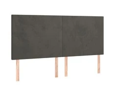 Galvūgalis, 4vnt.,tamsiai pilkos spalvos,100x5x78/88cm, aksomas