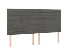 Galvūgalis, 4vnt.,tamsiai pilkos spalvos,90x5x78/88cm, aksomas