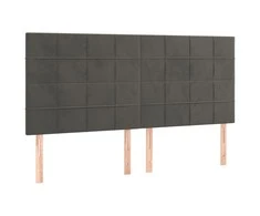 Galvūgalis, 4vnt.,tamsiai pilkos spalvos,90x5x78/88cm, aksomas