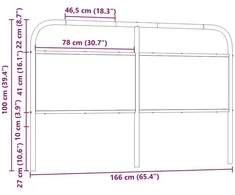 Galvūgalis, ąžuolo spalvos, 160 cm, plienas ir mediena