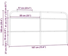 Pakaitinis galvūgalis, ąžuolo spalvos, 180 cm, plienas ir mediena