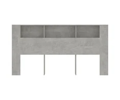 Galvūgalis-spintelė, betono pilkos spalvos, 200x18,5x104,5cm