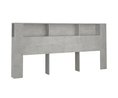 Galvūgalis-spintelė, betono pilkos spalvos, 220x18,5x104,5cm