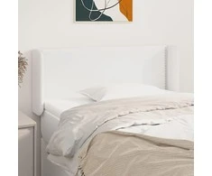 Galvūgalis su auselėmis, baltos,103x16x78/88cm, dirbtinė oda