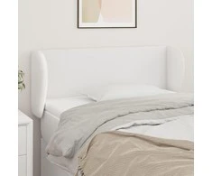Galvūgalis su auselėmis, baltos,103x23x78/88cm, dirbtinė oda
