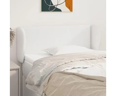 Galvūgalis su auselėmis, baltos,103x23x78/88cm, dirbtinė oda