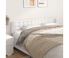 Galvūgalis su auselėmis, baltos,183x23x78/88cm, dirbtinė oda