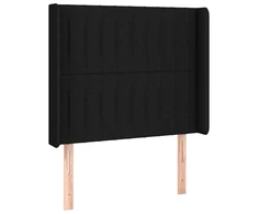 Galvūgalis su auselėmis, juodas, 83x16x118/128cm, audinys